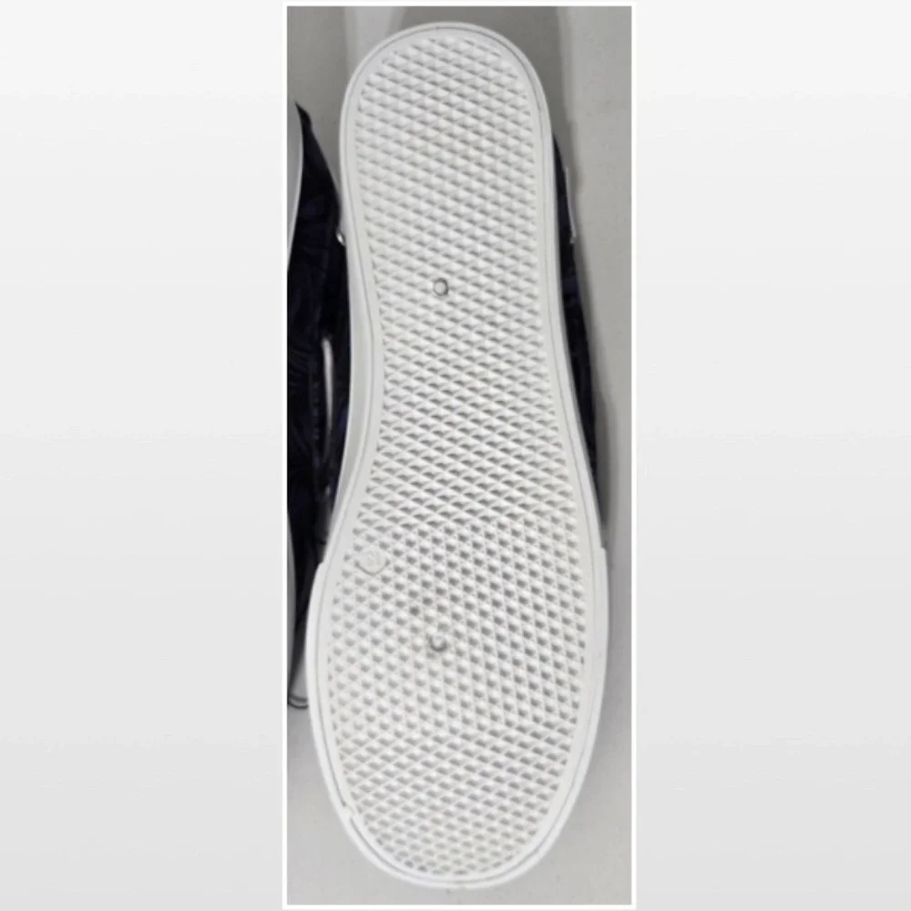 New Falls Creek Shoes Mens Size 13 Boat Black & Blue Leaf Casual Slides NWT